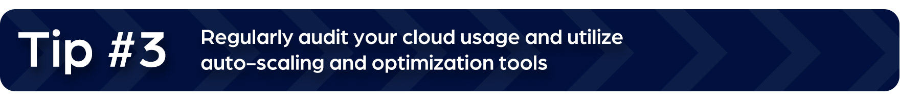 Tip #3: Regularly audit your cloud usage and utilize auto-scaling and optimization tools.